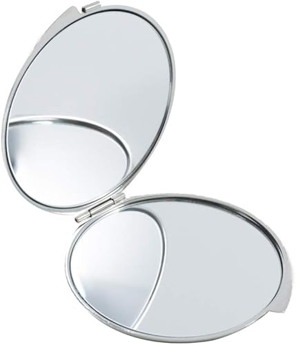 Miniatura 5 de Espejo de doble aumento compacto para maquillaje portátil, estilo cosmético, plegable, de bolsillo, diseño único de madreperla (flor de almendra)