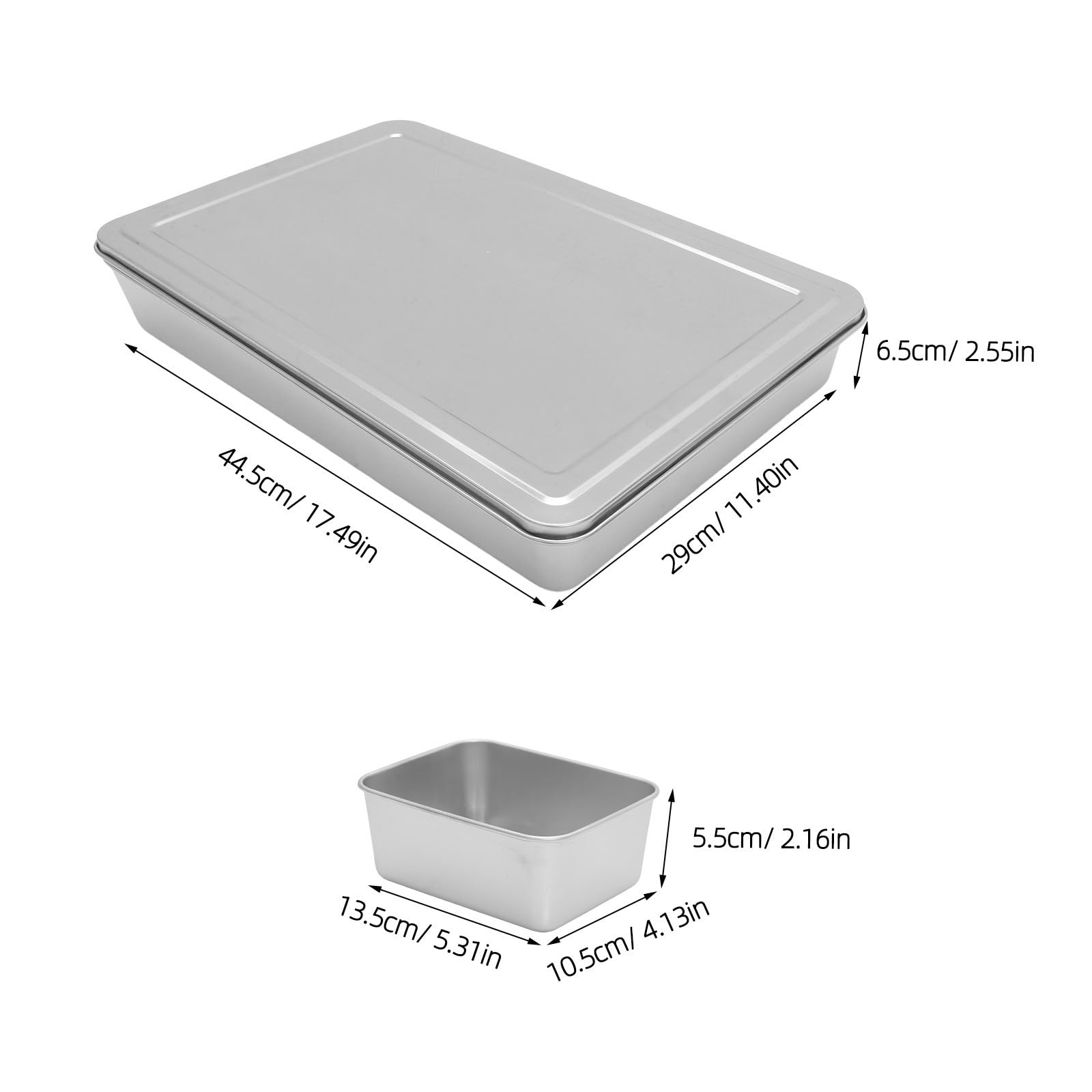 8 Stück Edelstahl Gewürzbehälter mit Deckeln für Küche | Silber, Kasten Form mit Entnehmbaren Fächern, für Mehl und Zucker, Nachfüllen und Dosieren Leicht Gemacht
