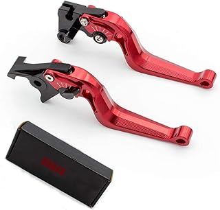 Krace CNC 3D Texture Motocicleta Ajustável Forma de cobra Tipo de alavancas de freio de embreagem para Honda Kawasaki Yamaha Aprilia KTM Triumph BMW Ducati Ajustável Shorty (149 mm) Peças AcessóriosKrace Ducati 1090 Adventure/R 2017-2018 vermelho KX-SX169-S