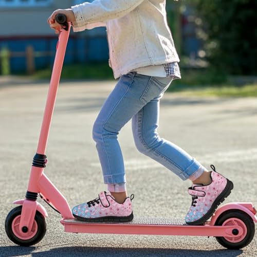 Kids Shoes for Girls School Single Buckle Sneakers Cute Mesh Athletic Casual Shoes for Little Kid/Big Kid4