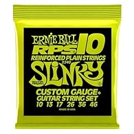 Ernie Ball Slinkys are played by legends around the world including Jimmy Page, Metallica, Eric Clapton, Slash, and more. RPS Slinkys feature a patented winding of brass wire tightly wrapped around the lock twist of the ball-end of the plain strings ...