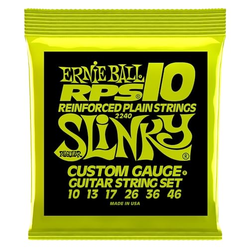 Ernie Ball Regular Slinky RPS - Cuerdas para guitarra eléctrica, entorchado de níquel, calibre 10-46