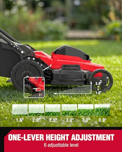 Image of PowerSmart 20 inch Self-Propelled Cordless Lawn Mower, Brushless Motor, 2 x 40V 4.0Ah Battery & Charger (MB2420SA)