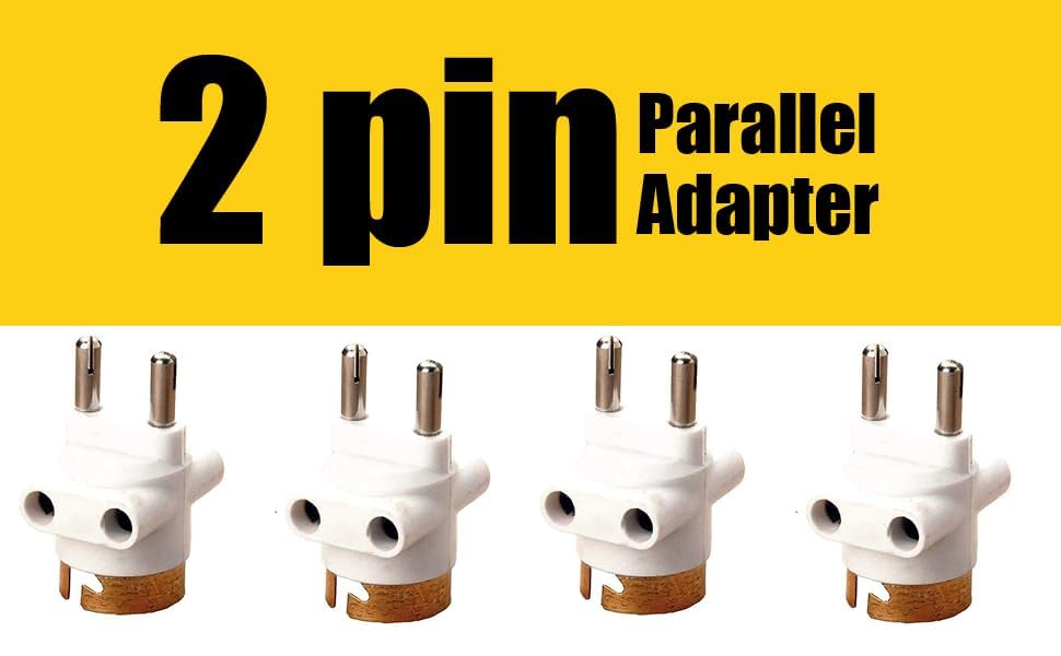 COPY LINE Bulb holder with Plug socket | 2 pin Parallel Adapter for light Decoration | Socket to Holder conversion | 2 Pin Parallel Adapter | Pack of 4 | 1