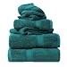 Superior 900 GSM Luxury Bathroom 6-Piece Towel Set, Made of 100% Premium Long-Staple Combed Cotton, 2 Hotel & Spa Quality Washcloths, 2 Hand Towels, and 2 Bath Towels - Teal