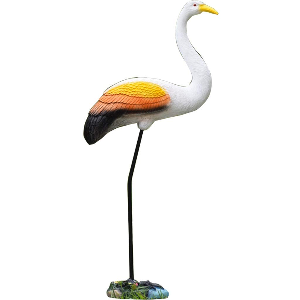 PAGOIAAR Garden Statue Animal Sculpture Outdoor Decor Gift Outdoor Statues Outdoor Garden Simulation Animal Sculpture Figurine Crane Statue Garden Courtyard Animal Decoration(25 * 9 * 60cm-A)