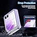 Hekodonk for Galaxy Z Flip 7 Case,[Compatible with MagSafe][Glow in The Dark][Front Screen Protector][Stand][Hinge Protection],Slim Fit for Women Girls for Samsung Galaxy Z Flip 7,All Purple