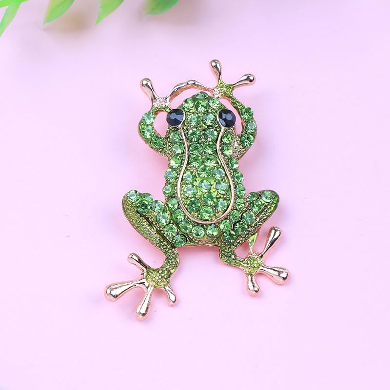 2Pcs Creative Cute Frog Brooch Pin Cartoon Three-dimensional Alloy Versatile Chest Decoration - Image 5