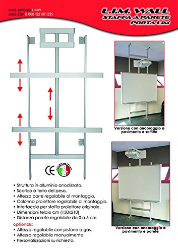 Tecnidea Staffa a Parete Porta schermi Monitor