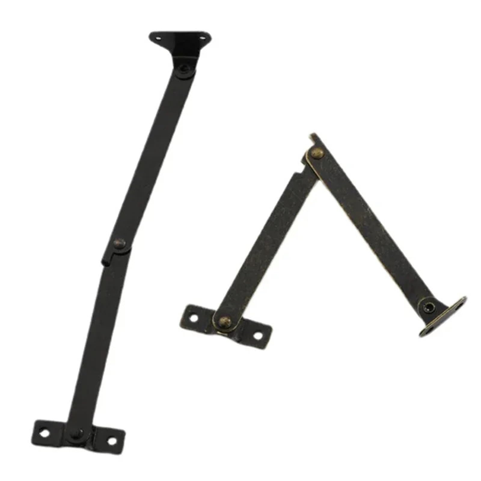 2 Sets Deckelstützscharniere bleiben antike Bronzen Eisen Dekor Scharnier Box Möbelbeschläge Schranktür Küchenmöbelbeschläge(359-M-1)