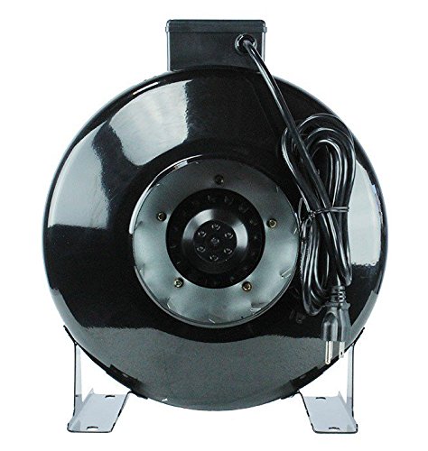 PrimeGarden 6'' HIGH CFM Hydroponic Air Blower Inline Duct Fan for Hydroponics Indoor Grow Tent Vent