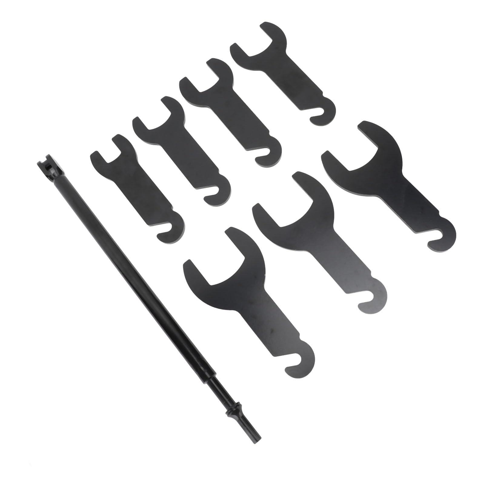 plplaaoo 8-teiliger pneumatischer Lüfterkupplungsschlüsselsatz aus Metall, langlebig, einfach zu bedienender Werkzeugsatz zum Entfernen der Lüfterkupplung mit stabilem, blasgeformtem