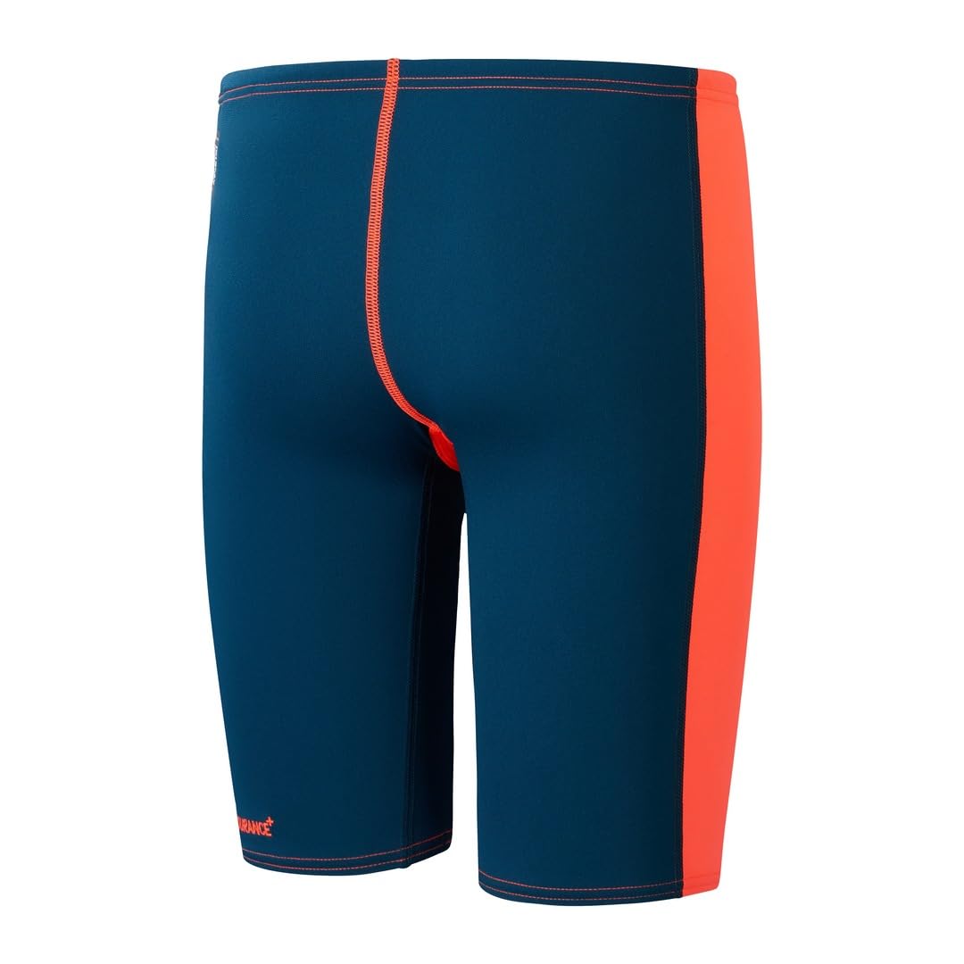 Speedo Fastskin Junior Endurance+ Max - Bañador de cintura alta para niños, color rojo y azul