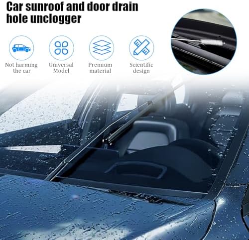 Guilcam 118 Inch Sunroof Drain Cleaning Brush, with Hose and Syringe - 4