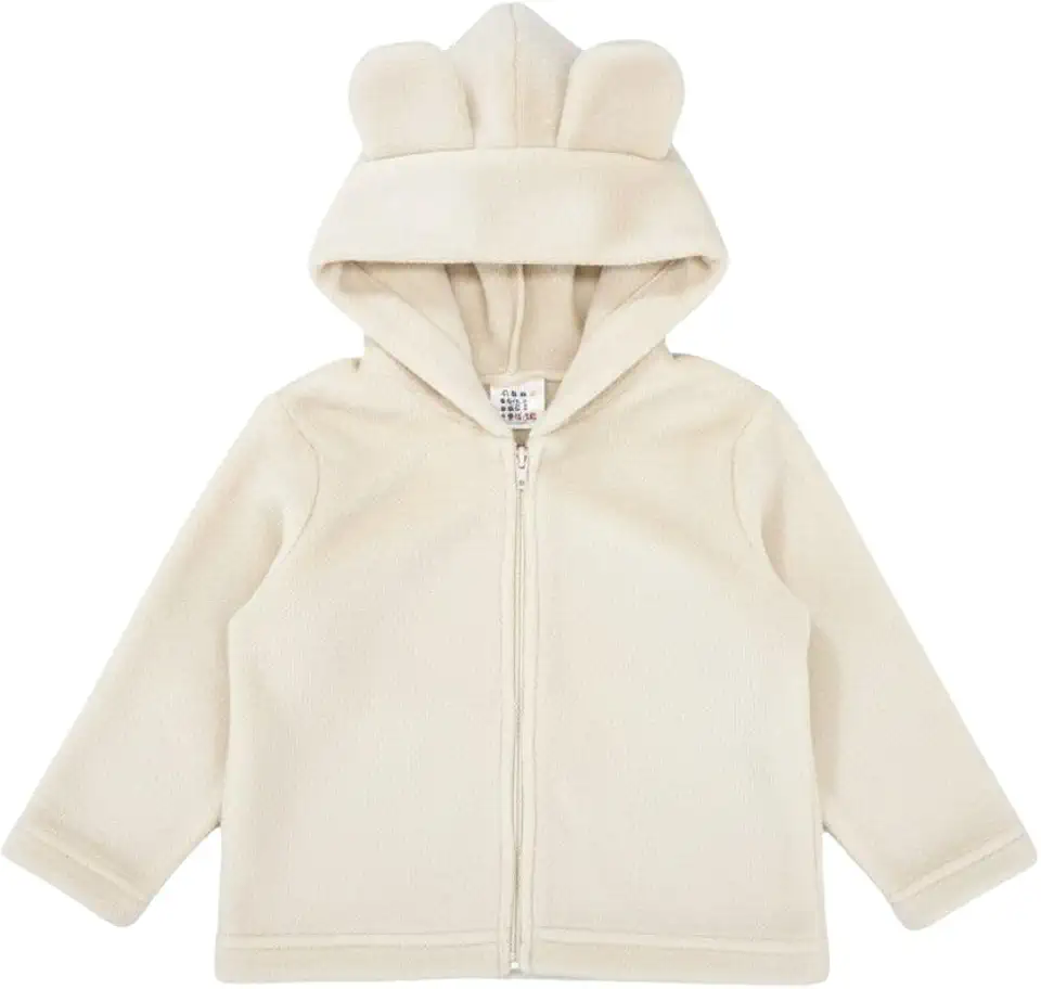 Jaqueta Fleece Casaco Infantil Peluciado Bebê com Orelhinhas