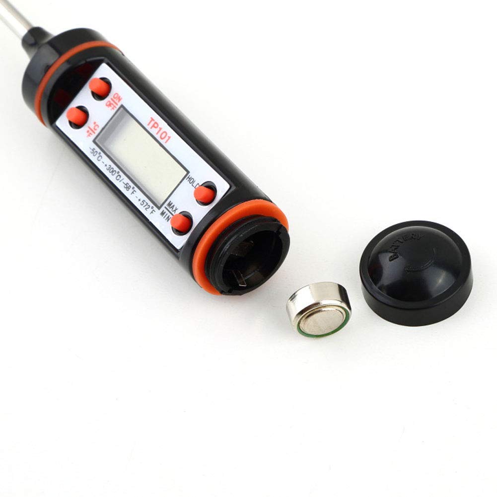 Digital Cooking Thermometer, 5.8 inches Long Stainless Probe Kitchen Food Meat Thermometers with Instant Read Best for Food, Meat, BBQ, Milk, and Water