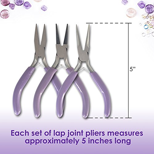 Flying K Jewelry Tools, Jewelry Pliers. Including A Crimper, Organized Zipped Case For Your Jewelry Making Tools. These Jewelry Making Supplies Will Help With Beading, Wire, Or Repairs. (Blue) #TOP3