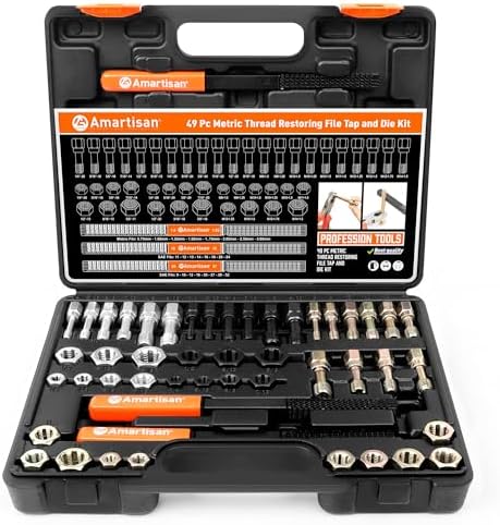 Amazon.com: Amartisan 49-Piece Thread Chaser Set, Metric SAE Thread ...