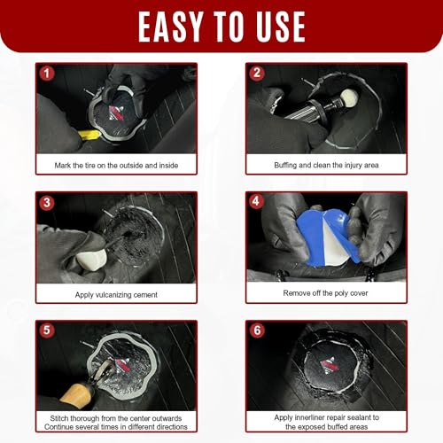 Image of Bias Ply Tyre Repair Patch 1 NO. Box Qty 20 Pcs, Strong Rubber Puncture Fix for Motorcycle, Scooter & Two Wheeler Tyres