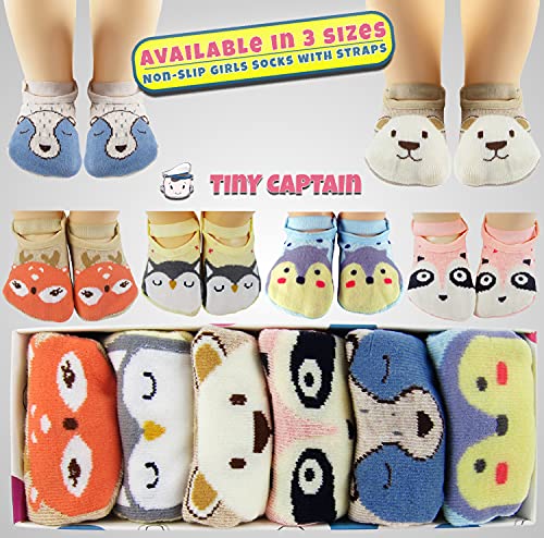 Baby Toddler Girls Grip Socks - Anti Slip Strap Socks 1-3 Year Old Gift Gripper Socks Animal Cartoon (1-3T) #TOP6