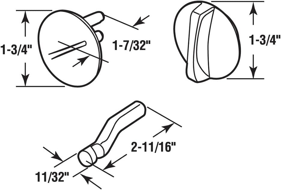 Prime-Line 658-6614 Concealed Latch Knob Set with Offset Bolt, Cast Zamak, Chrome Plated (Single Pack)