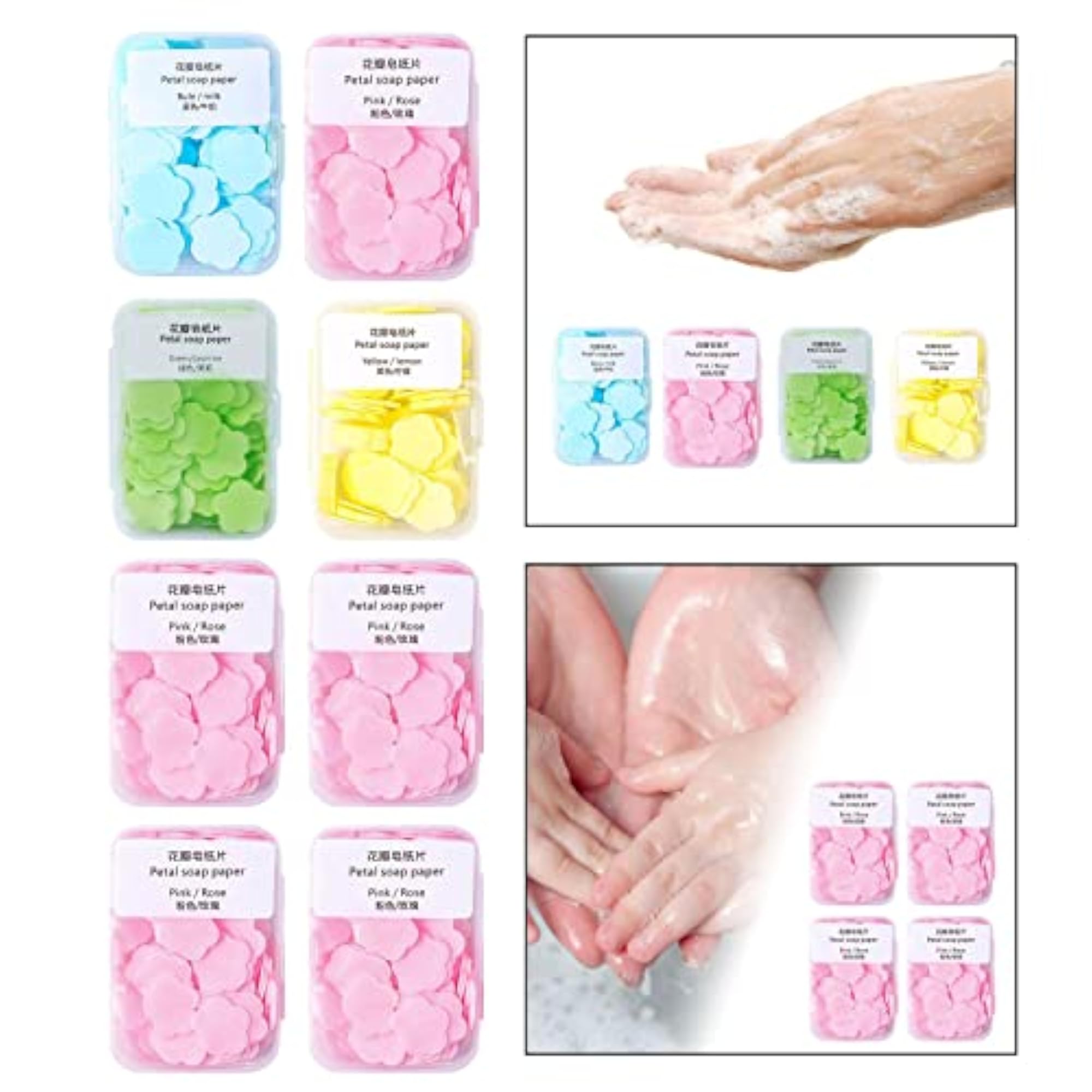 400Pcs Travel Soap Sheets Petal Soap Paper