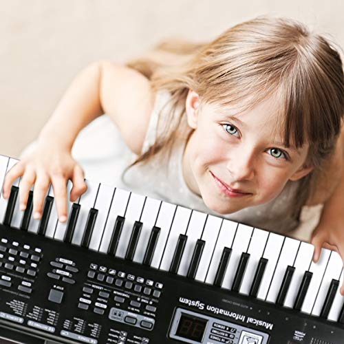 Digital Music Piano Keyboard 61 Key - Portable Electronic Musical Instrument with Microphone Kids Piano Musical Teaching Keyboard Toy for Birthday Christmas Festival Gift