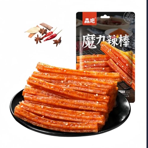 WSYLS-Snack Latiao Cinese - Una Varietà Di Gusti Tra Cui Scegliere, Sapore Fresco E Piccante, Autentico Sapore Del Sichuan, Latiao Grande, (Micro bastoncini piccanti 62 g) WSYLS-Snack Latiao Cinese - Una Varietà Di Gusti Tra Cui Scegliere, Sapore Fresco E Piccante, Autentico Sapore Del Sichuan, Latiao Grande, (Micro bastoncini piccanti 62 g)