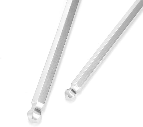 Miniatura 3 de Hilitand Llave hexagonal L, juego de llaves hexagonales de 9 piezas, llave de acero, kit de reparación profesional herramienta manual, juego de