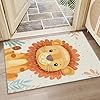 AUWUUA Alfombra Infantil con diseño de león, 70 x 140 cm, con Dibujos de Animales de la Jungla de Safari, Lavable y Antideslizante, para Dormitorio, Sala de Juegos, Aula y Felpudo. #3