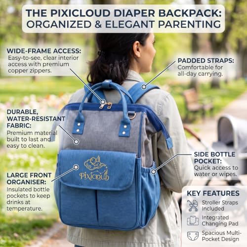 Image of diaper bag | Premium baby bag for mother travel | Maternity Backpack | Waterproof diaper bag for baby with insulated pockets