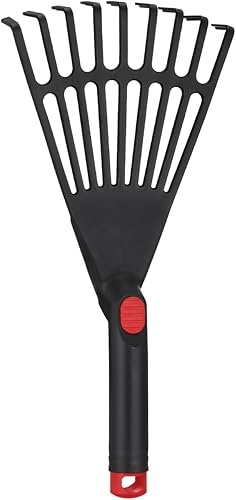 Rastrillos para jardinería Rastrillo de mano Herramienta de jardín Rastrillo de jardinería de plástico Rastrillo de mano de mano para tierra,