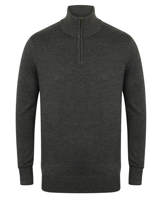 Pull à col zippé COOZO unisexe avec fermeture demi-zip ajustée