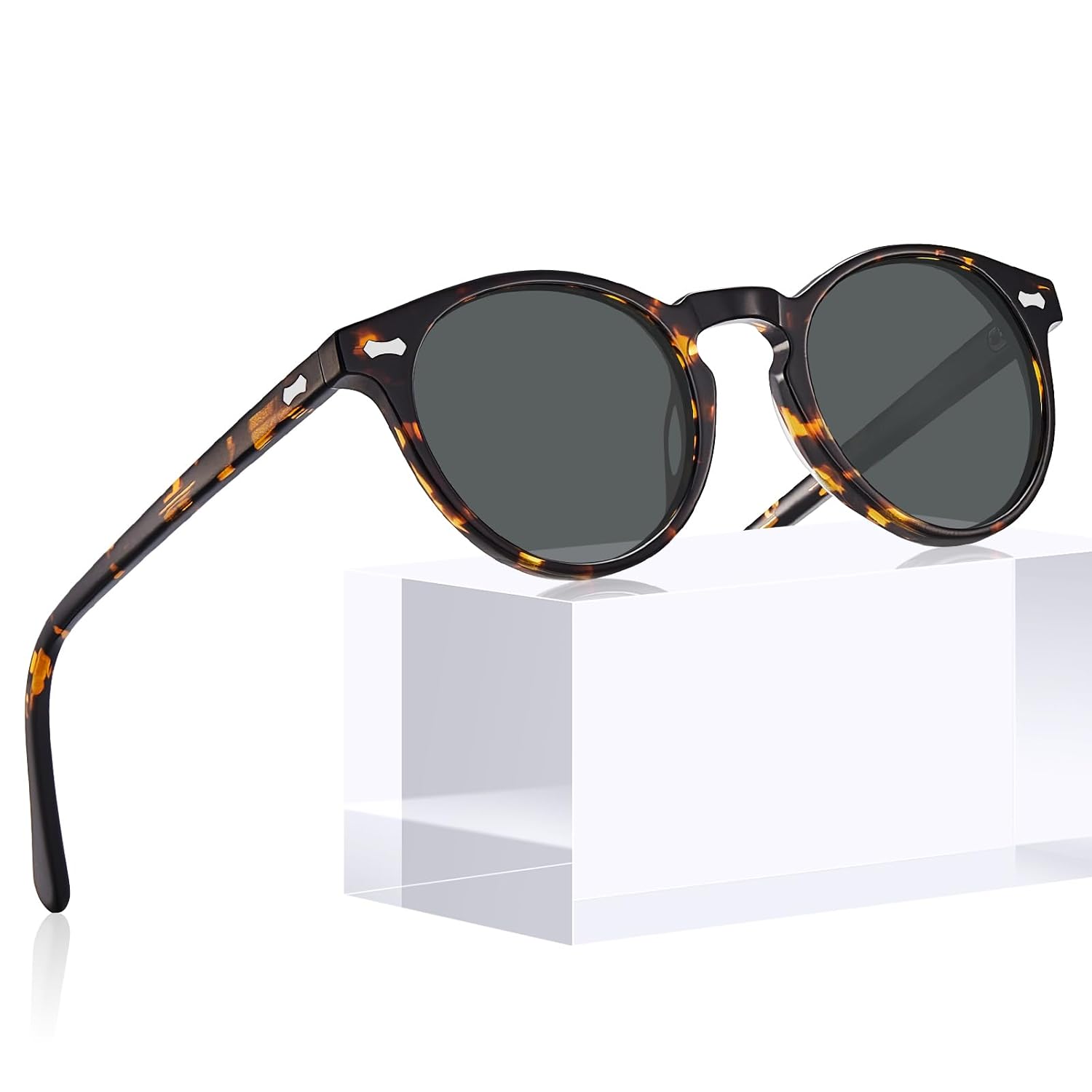 CARFIA Polarized Sunglasses for Women Acetate Frame Small Medium Size UV400 Protection - Anti Glare CA5288