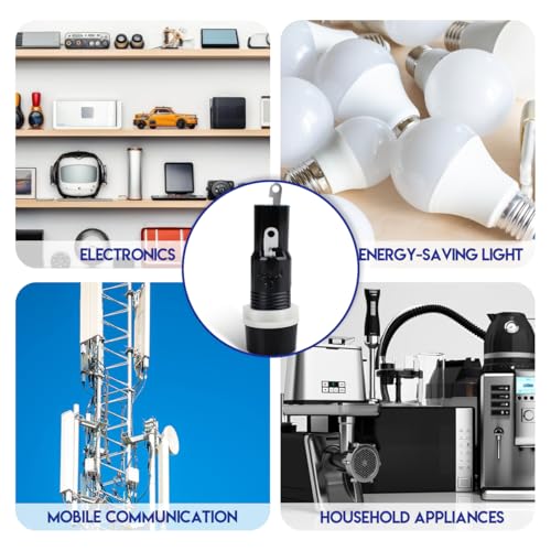 Innfeeltech 10 Stück Kreuz Schraubkappe Lötkappe montiert Sicherungshalter Basis für 5x20mm Sicherung