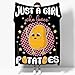 Just A Girl Who Loves Potatoes Blanket Gift for Girl Women Blanket Super Soft Cozy Warm Throw for Couch Bed Sofa Office Decor All Season 50 * 40