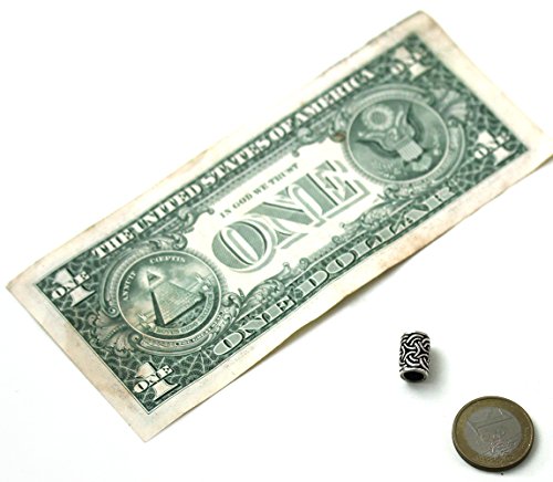 LynnAround 925 Sterling Silver Norse Nordic Viking Celtic Beard Beads Rings, Dreadlock Pirate Hair Beads, Pagan Jewelry4