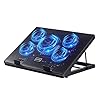 Kootek-Laptop-Cooling-Pad-Laptop-Cooler-with-5-Quiet-Fans-for-12-17-Computer-PC-Notebook-Gaming-Laptop-Fan-Height-Adjustable-Laptop-Cooling-Stand-Laptop-Accessories Kootek Laptop Cooling Pad, Laptop Cooler with 5 Quiet Fans for 12"-17" Computer PC Notebook Gaming Laptop Fan, Height Adjustable Laptop Cooling Stand Laptop Accessories