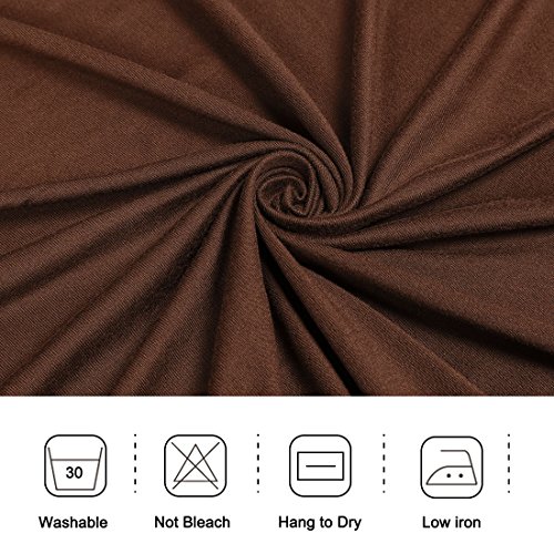 Uxcell Stretch Sofa Cover Couch Covers Solid Classic For Sofas Loveseat Armchair Universal Elastic Polyester Furniture With One Pillowcase Medium Chocolate Color #TOP4