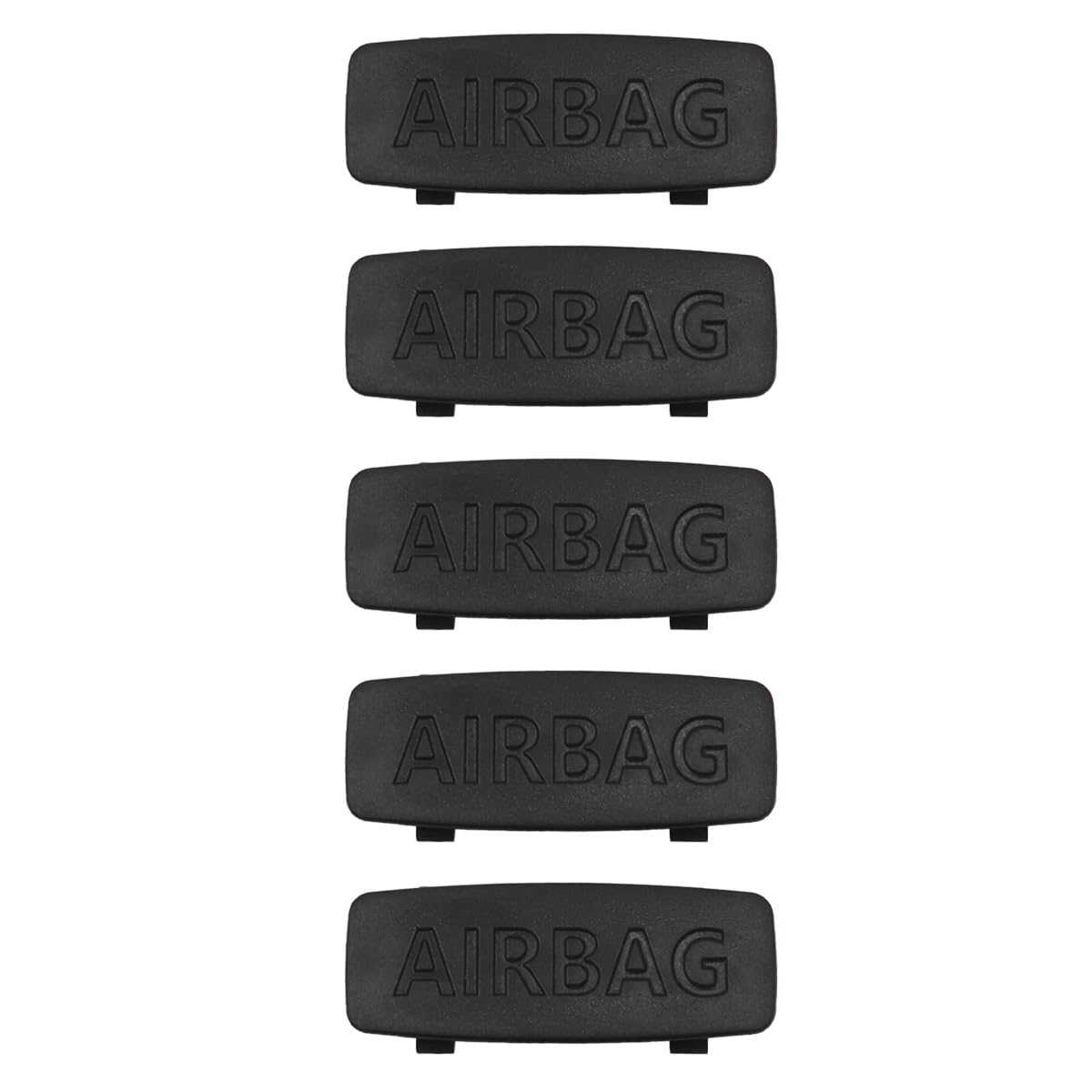 Teron 5 PCS Airbag Schnalle Abdeckung, A B C Säule Abdeckung Airbag Emblem Trim Cap Für Golf 5 6 GTI Mk5 A5 A6 CC B6 B7,5KD853437 5G0853437 1K8853437 Schwarz