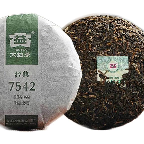 Puerh-Grüntee-Kuchen Dayi Rohes Puer 7542 China Menghai Puer 150g