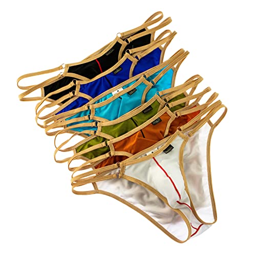 Jokejojack Men's Sexy Underwear Pouch G-String Underwear Sexy Low Rise Comfortable And Breathable Bulge Thong Multi Pack（S,M,L,Xl） #TOP8