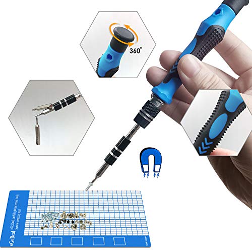 oGoDeal 155 in 1 Precision Screwdriver Set Professional Electronic Repair Tool Kit for Computer, Eyeglasses, iPhone, Laptop, PC, Tablet,PS3,PS4,Xbox,Macbook,Camera,Watch,Toy,Jewelers,Drone Blue