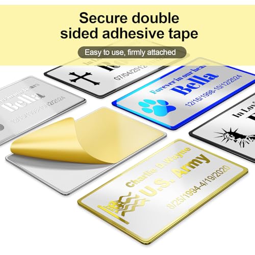 Image of Personalized Name Plate with Adhesive Backing Engraved Custom Plaque