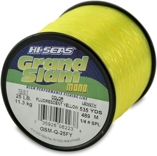 Miniatura 14 de HI-SEAS Línea de pesca de monofilamento Grand Slam - Fuerte y resistente a la abrasión en transparente, rosa, verde, azul humo, amarillo