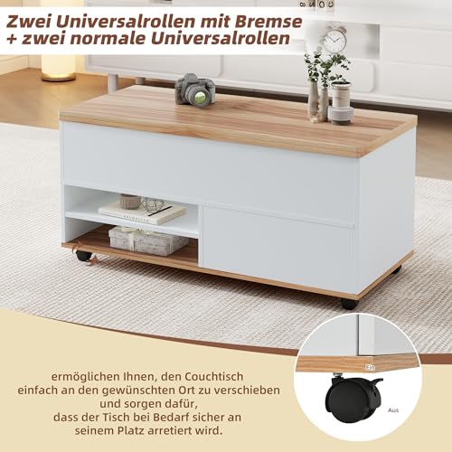 Table d'appoint pour salon modulable couleur bois pour apéritifs - 6