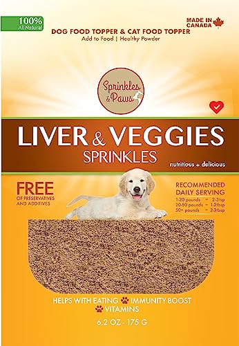 Sprinkles & Paws Liver and Veggies Dog Food Topper