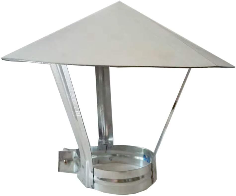 Chimney Cover, Chimney Cowl Cap, Pipe Rain Cover Protector Cap Stainless Steel Ending Roof Cowl for Ducting Ventilation Cap Rain Hat Hood White Iron Tool