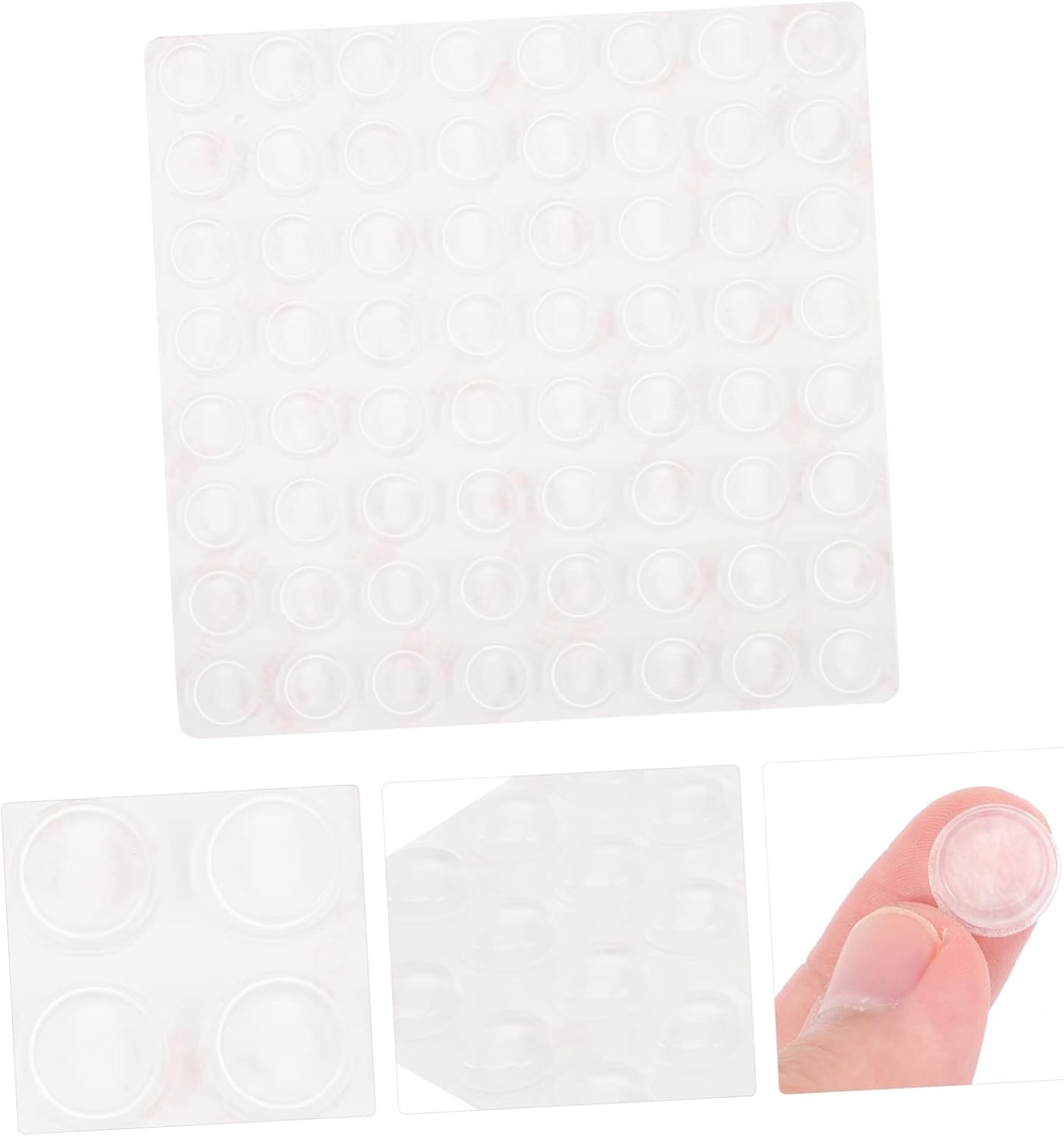 POPETPOP 2pcs Cabinet Bumpers Self-Adhesive Sound Dampening Pads for Furniture Tables and Doors Flexible and Discreet Impact Absorption for Home Decor and