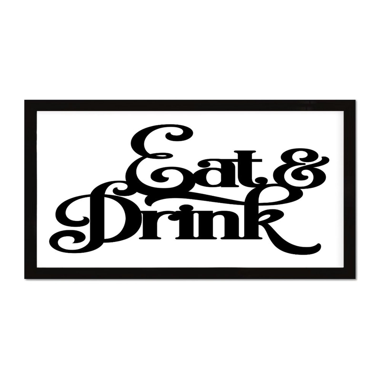 Panneau Eat&Drink bois pour habiller un mur vide de salon